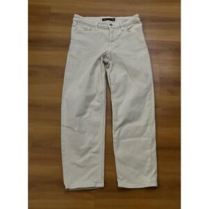 Womens Athleta Beige Stretch Mid Rise Ankle Crop Jeans